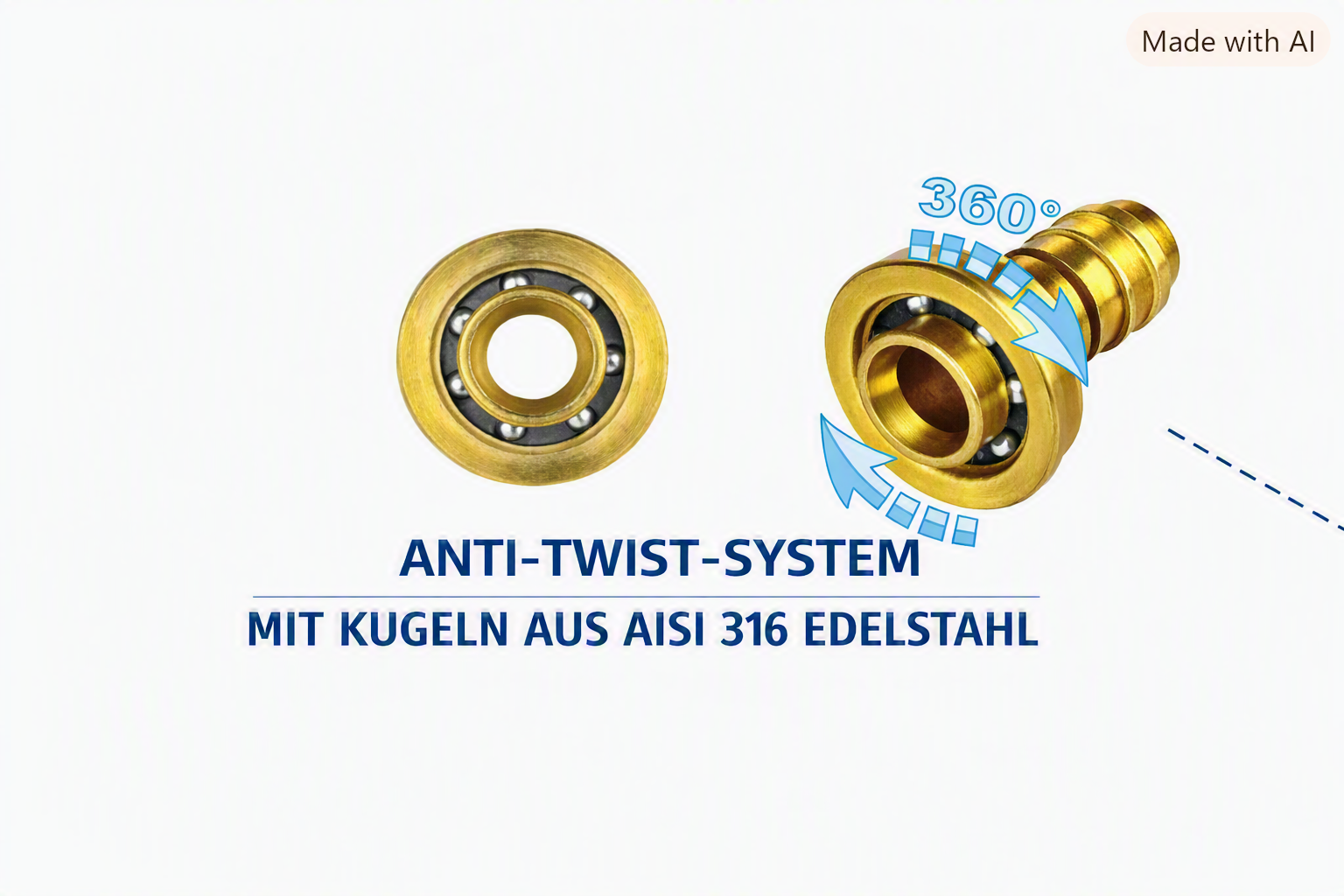 Cotali® Premium Bidet Set Weiß 1,5m – Shattaf Handbrause & Schlauch – Bild 7
