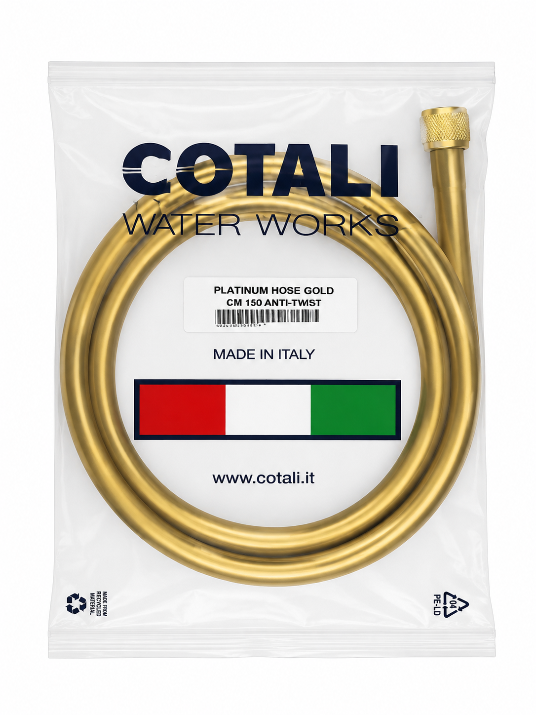 Duschschlauch mit Verdrehschutz Cotali Platinum Gold