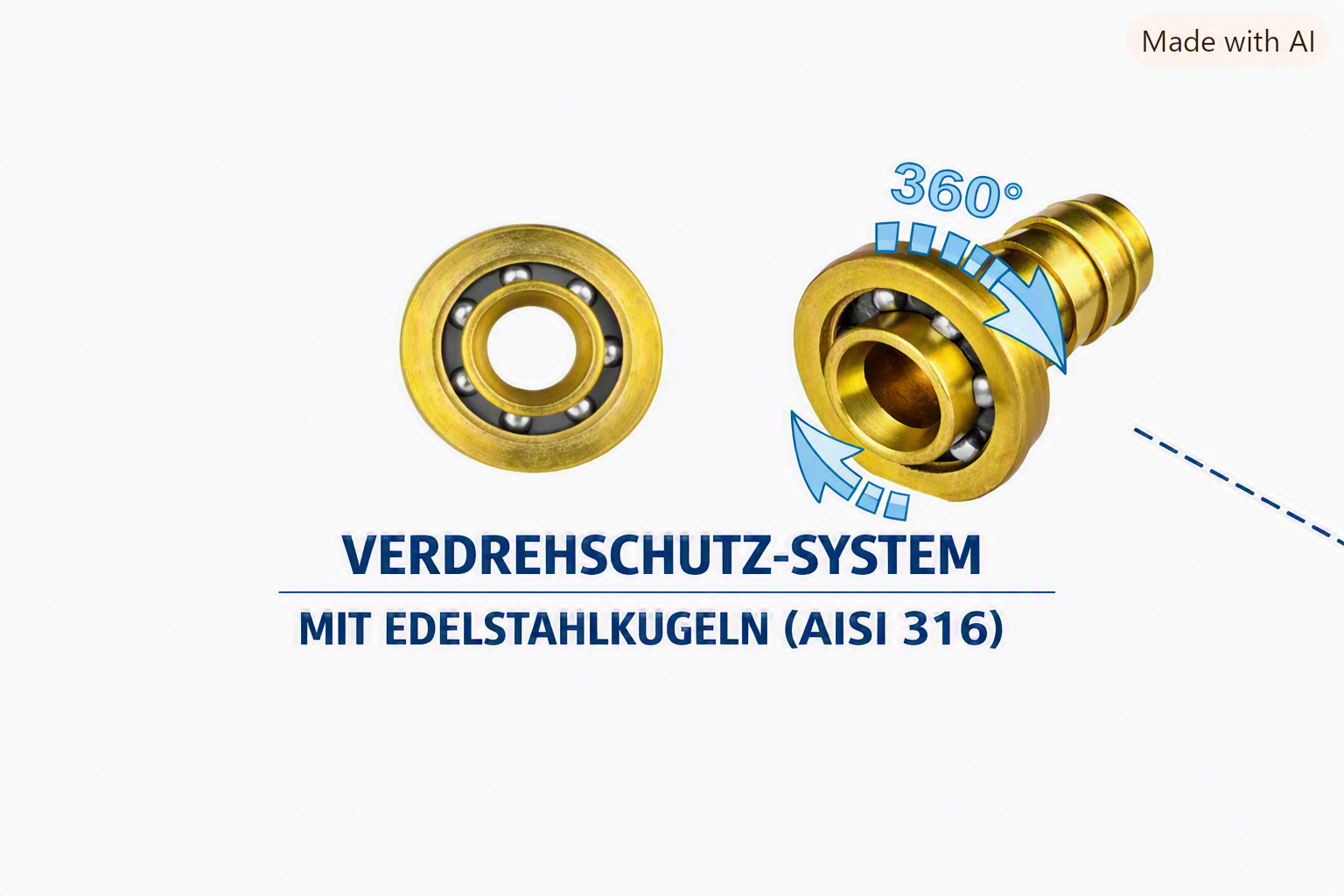 Cotali® Premium Bidet Set Weiß 1,5m – Shattaf Handbrause & Schlauch – Bild 6